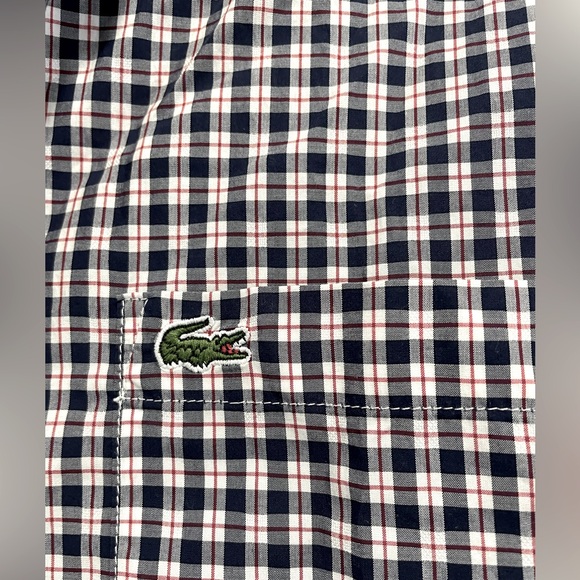 LACOSTE short sleeve button up shirt size Large - Picture 3 of 4